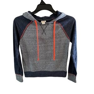 Mossimo Size XS Heather Blue Hoodie Lightweight Sweatshirt Raglan Sleeve Y2K